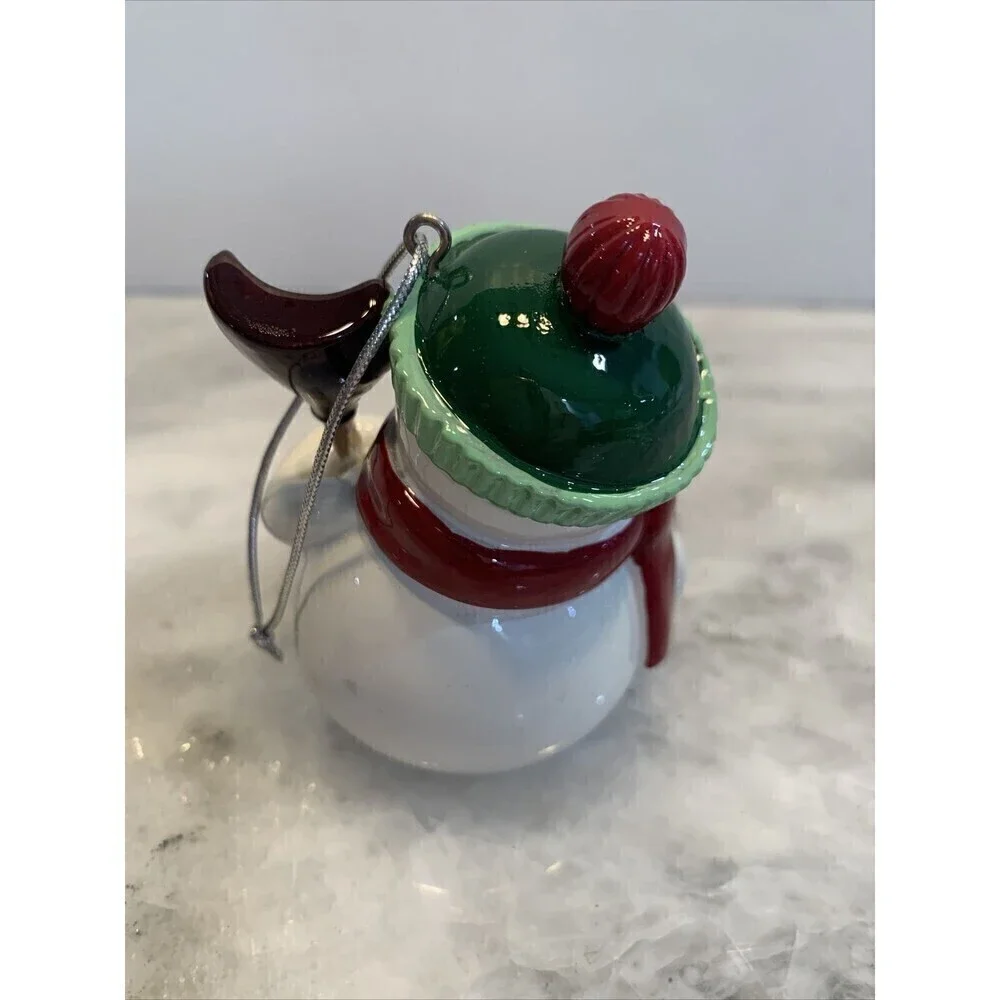 KISSES Fitz and Floyd Snowman with Chocolate Kisses Christmas Ornament